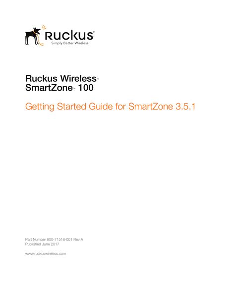 Ruckus Wireless SmartZone 100 Getting Started Manual | Manualzz