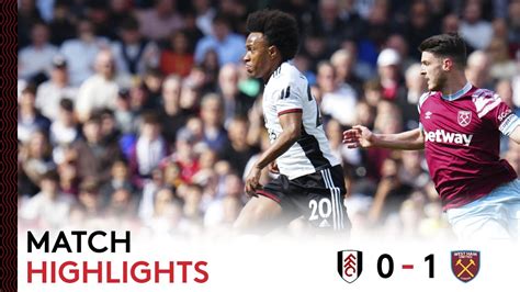 Fulham 0-1 West Ham | Premier League Highlights | Narrow Defeat In ...