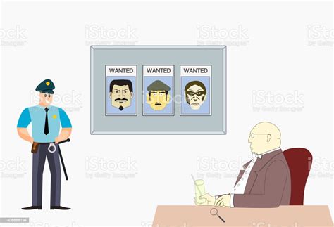 Inside Police Station Stock Illustration - Download Image Now - Adult, Adults Only, Cartoon - iStock