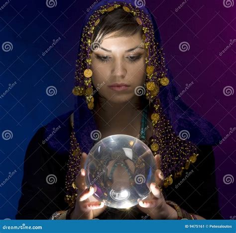 Fortune-teller With Crystal Ball Royalty-Free Stock Photo ...