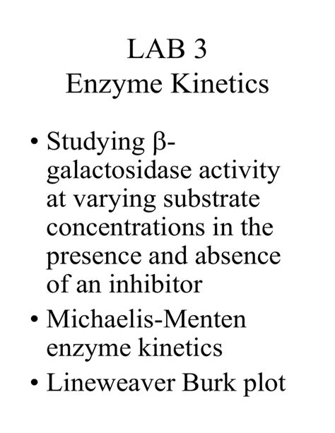 LAB 3 Enzyme Kinetics