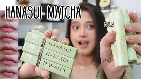 HANASUI MATCHA LATTE MATTEDORABLE LIP CREAM - REVIEW & SWATCH 6 SHADES ...