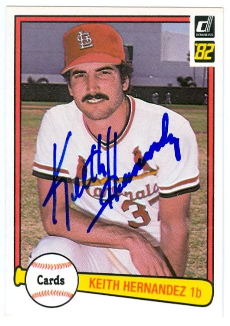 Keith Hernandez autographed baseball card (St. Louis Cardinals) 1982 ...