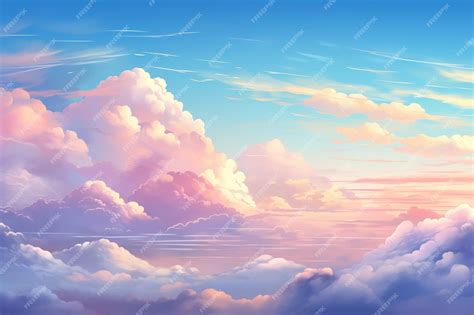 Premium AI Image | Anime Manga Inspired Cloud Background Aesthetic ...