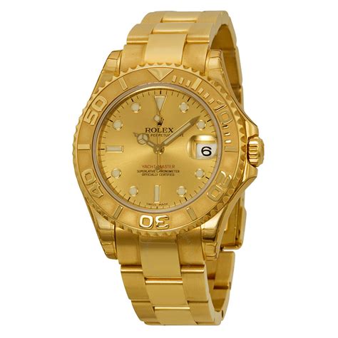 Rolex Yacht-Master Gold Dial 18K Yellow Gold Oyster Bracelet Automatic ...