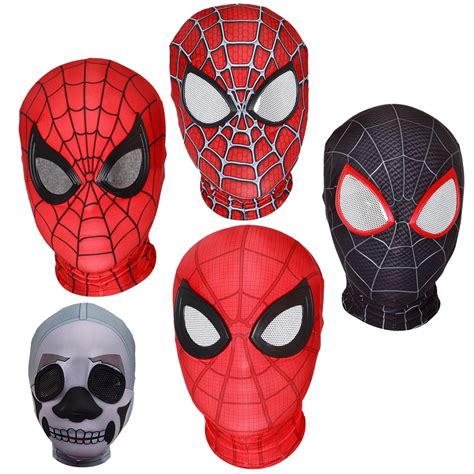 Spiderman Mask Cosplay Lycra 3D Lenses Masks for Adult Kids | Shopee ...