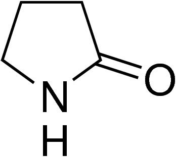 Chemical structure of 2-pyrrolidone (C 4 H 7 NO) [SigmaAldrich online]. | Download Scientific ...