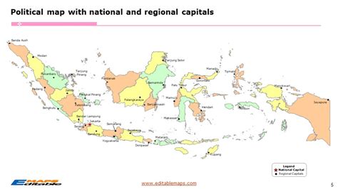 Indonesia Map with 34 Provinces - Editable PowerPoint Maps