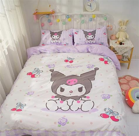 Kuromi Bedding Set Cinnamoroll Duvet Cover Pillowcases | Etsy