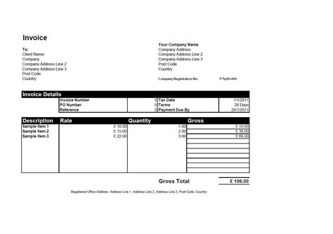 Sample Invoice Form * Invoice Template Ideas