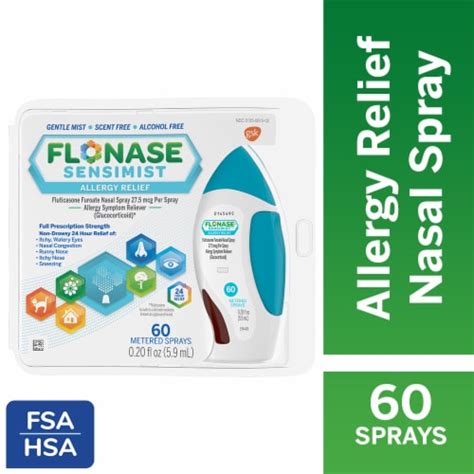 Flonase Sensimist Allergy Relief Non Drowsy Fluticasone Furoate Medicine Gentle Mist Nasal Spray ...