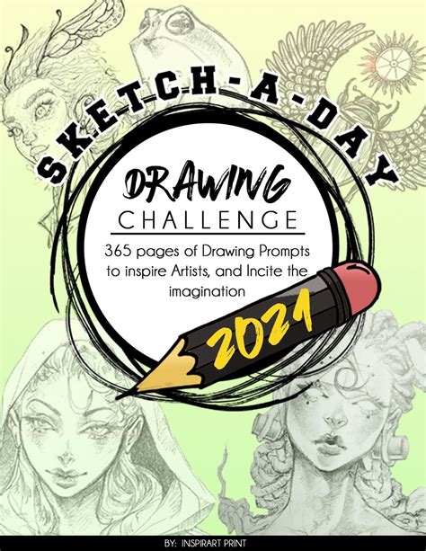 Sketch-A-Day Drawing Challenge 2021: 365 pages of Drawing Prompts to ...