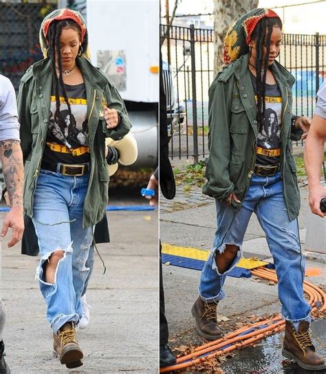 Rihanna a Rasta in new movie "Oceans Eight" 70s Outfits, Hippie Outfits, Cool Outfits, Fashion ...