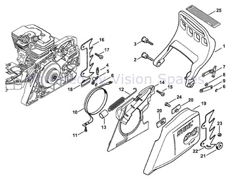 Stihl ms 310 chainsaw parts diagram