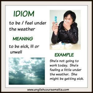 Idiom under the weather | English Course Malta