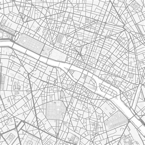Carte ville en noir et blanc : la ville de votre choix