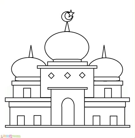 Download Gambar Mewarnai Masjid For Kids In 2023 Kalitumpang Com - Riset