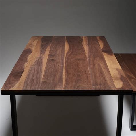 Solid Walnut Dining Table With Industrial Steel Legs By Wicked Hairpins ...