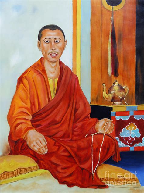 A Buddhist Monk Painting by Divya Kakkar