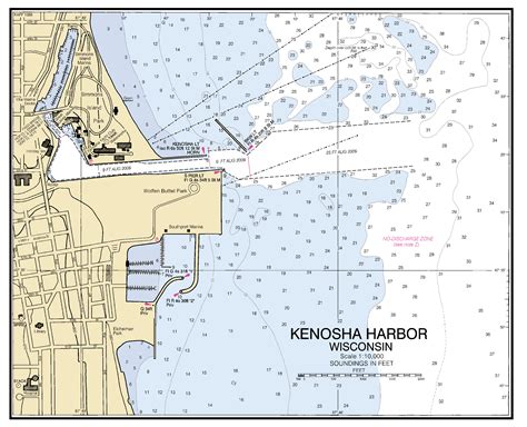 KENOSHA HARBOR WISCONSIN nautical chart - ΝΟΑΑ Charts - maps