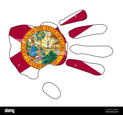 Florida Flag Hand Print Silhouette Stock Photo - Alamy