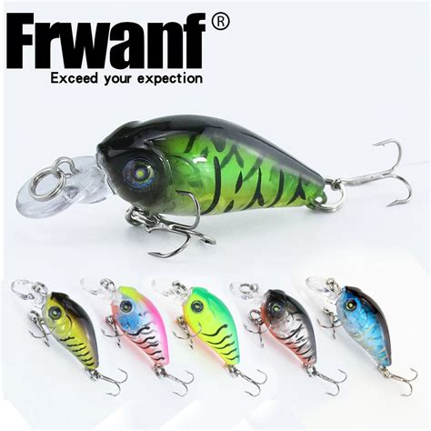 super brands 3D Eyes hards bait fishing lures 6 PCS/lot 4.7CM 3.3G sharp hook artficial bait for ...