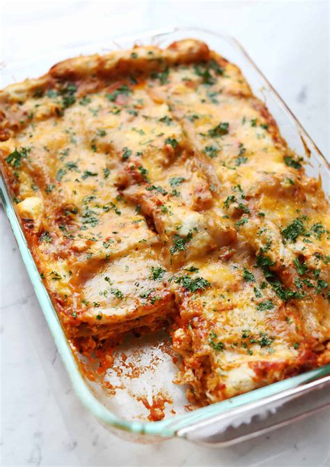 Lasagna with No Boil Noodles - A Beautiful Mess