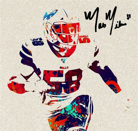 Matt Milano Bills LB Digital Art by Bob Smerecki