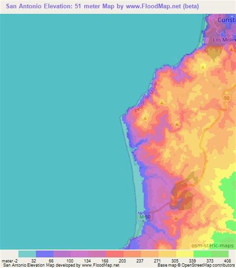 Elevation of San Antonio,Chile Elevation Map, Topography, Contour