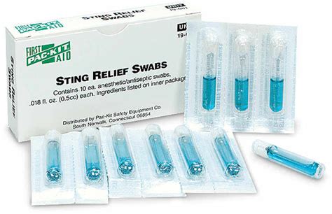 Sting Relief Swabs