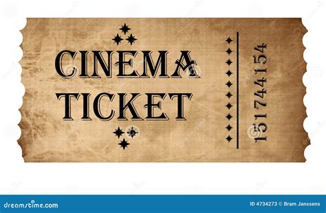 Isolated Cinema Ticket Stock Photos - Image: 4734273