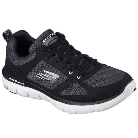 Skechers Men's Flex Advantage 2.0 Black Athletic Shoe - Wide Width ...