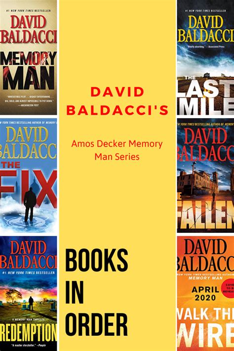 David Baldacci's Amos Decker Memory Man Series - Books in Order | David ...