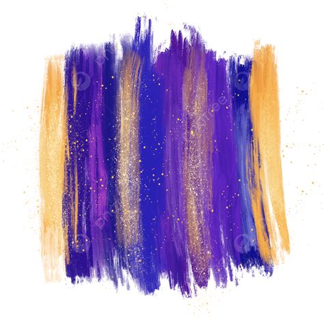 Purple Brush White Transparent, Purple Gold Brush Doodle, Brush, Doodle ...