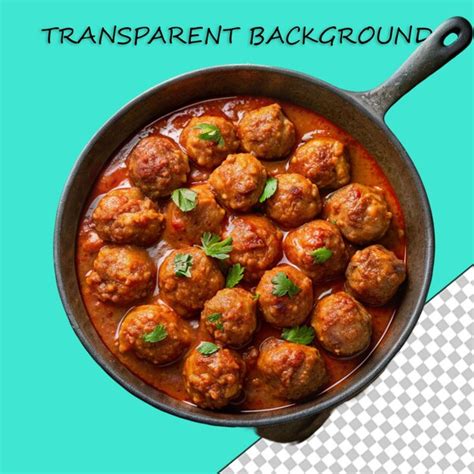 Premium PSD | Meatballs in sweet and sour tomato sauce