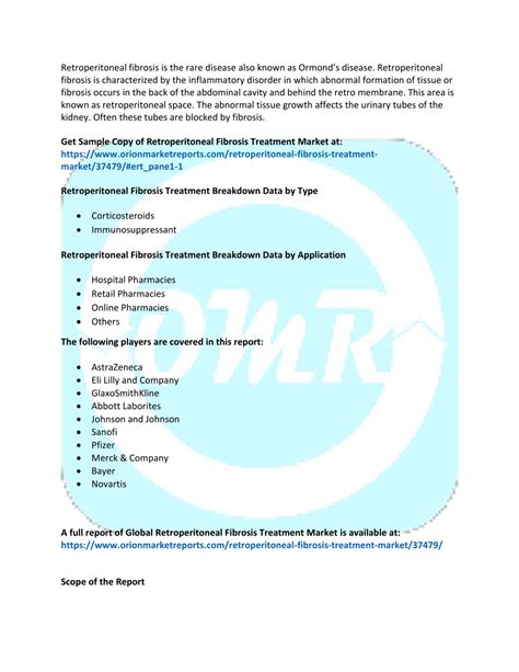 PPT - Retroperitoneal Fibrosis Treatment Market PowerPoint Presentation - ID:9966453