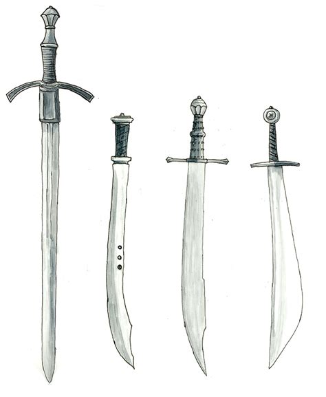 longsword and falchions by Kluwe on DeviantArt