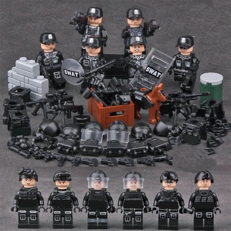 Police S.W.A.T Minifigures Lego Compatible America SWAT Police