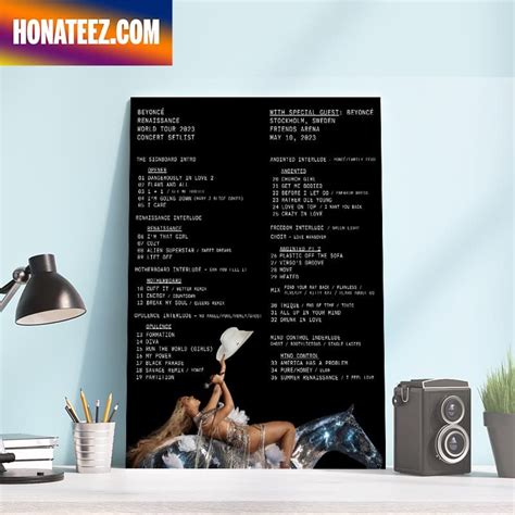 Beyonce Renaissance World Tour Concert Setlist Wall Decor Poster Canvas ...