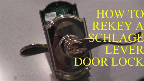 How to Rekey A Schlage LEVER Lock - YouTube