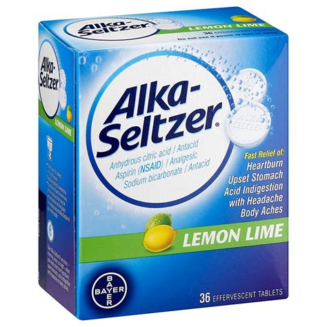 Alka-Seltzer Lemon Lime Tablets - Shop Medicines & Treatments at H-E-B