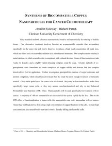 Synthesis of Copper nanoparticles