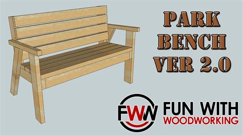 How to build a Park Bench with a reclined seat Ver 2.0 - YouTube