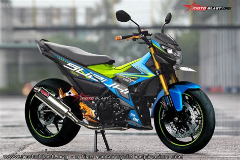 Satu lagi Full Modifikasi SUPER untuk Suzuki Satria FU 150 Fi 2016 Blue GP New Style | MOTOBLAST