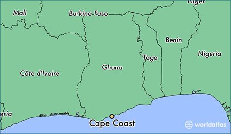 Where is Cape Coast, Ghana? / Cape Coast, Central Map - WorldAtlas.com