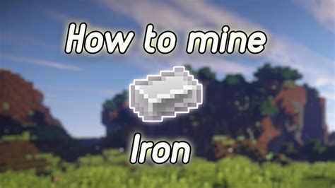 How To Mine Iron In Minecraft - YouTube