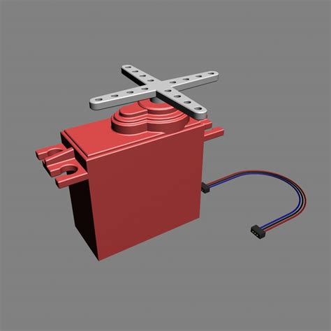 3d model of servo motor