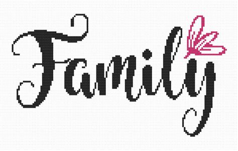 Family Cross Stitch 1 - Loganberry Handmade