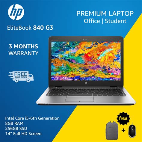 HP EliteBook 840 G3 - Laptop Notebook | Core i5-6th Gen, 8GB RAM, 256GB SSD, 14-inch, Windows 10 ...