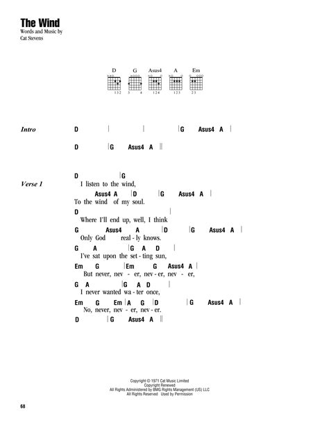 The Wind by Cat Stevens - Guitar Chords/Lyrics - Guitar Instructor